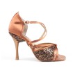 Portdance PD801 brons satijnen dansschoenen hoge hak Portdance PD801 brons satijnen dansschoenen hoge hak