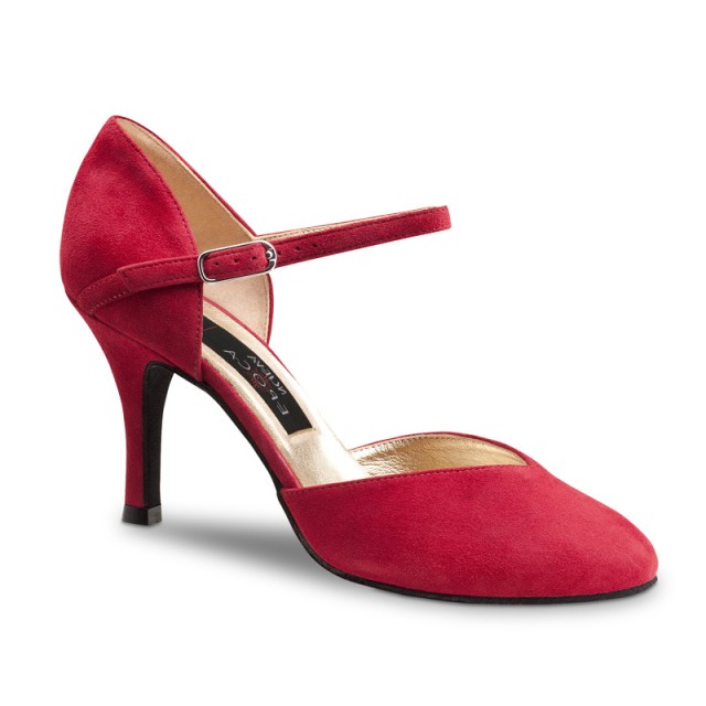 Nueva Epoca Gitana Rood Suede 7 cm Hak
