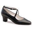 Werner Kern Sidney zwarte Lederen dansschoenen voor Dames met Kruisbandje Werner Kern Sidney zwarte Lederen dansschoenen voor Dames met Kruisbandje