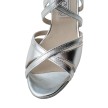 Werner Kern Eva zilver latin dansschoenen met open neus en bandjes zilver Werner Kern Eva zilver latin dansschoenen met open neus en bandjes zilver