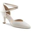 Werner Kern Betty wit satijnen Bruidsschoenen met dichte neus en Enkelbandje suede zool Werner Kern Betty wit satijnen Bruidsschoenen met dichte neus en Enkelbandje suede zool