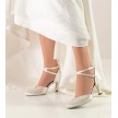 Werner Kern Betty wit satijn bruidsschoenen trouwen comfortabele dansschoenen met suede zool Werner Kern Betty wit satijn bruidsschoenen trouwen comfortabele dansschoenen met suede zool