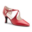 Werner Kern Ines dansschoenen voor Dames met Kruisbandjes van Rood Leer Werner Kern Ines dansschoenen voor Dames met Kruisbandjes van Rood Leer