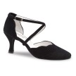 Anna Kern 672-60 zwarte suede Dames dansschoenen met gesloten neus met 6 cm Flare Hak Anna Kern 672-60 zwarte suede Dames dansschoenen met gesloten neus met 6 cm Flare Hak