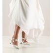 Werner Kern patty wit satijn suede zool bridal dansschoenen met 55 mm hak laag Werner Kern patty wit satijn suede zool bridal dansschoenen met 55 mm hak laag