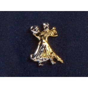 Diamant HW07972 broche van dansend paar close up