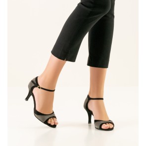 Nueva Epoca Alessia Dames dansschoenen grijs suede comfortabele danshakken hoog