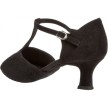 Diamant 010-064-101 dames latin schoenen lage flare hak zwart suede 