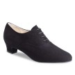 Werner Kern Olivia dansschoenen voor Dames met Vetersluiting en blokhak van zwart Suede Werner Kern Olivia dansschoenen voor Dames met Vetersluiting en blokhak van zwart Suede