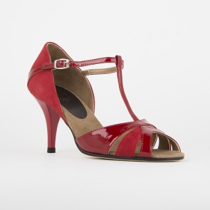 Rumpf donker rode dansschoenen hoge hak dames 9155