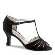 Werner Kern Dalia zwarte dansschoenen voor dames met T bandje en Flare hak Werner Kern Dalia zwarte dansschoenen voor dames met T bandje en Flare hak