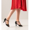 Werner Kern Dalia zwarte dansschoenen voor dames bloem open teen met cut outs Werner Kern Dalia zwarte dansschoenen voor dames bloem open teen met cut outs