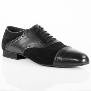 Werner Kern 28047 Trieste zwarte Heren dansschoenen van Leer en Suede - suede zool en vetersluiting