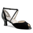 Werner Kern Tiziana dames dansschoenen met Kruisbandje zwart Leer en Suede Werner Kern Tiziana dames dansschoenen met Kruisbandje zwart Leer en Suede