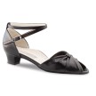 Werner Kern Ruth Zwart leer dames dansschoen met lage blokhak Werner Kern Ruth Zwart leer dames dansschoen met lage blokhak
