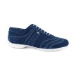 Portdance Pietro Street Blauwe Nubuck Danssneakers met Witte Zool Portdance Pietro Street Blauwe Nubuck Danssneakers met Witte Zool