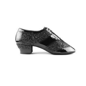 Portdance PD Diamond Black Patent Glitter