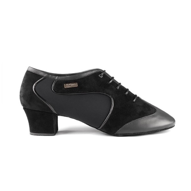 Portdance PD014 Pro Zwart Leer Latin Dansschoenen Heren