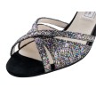 Werner Kern July dansschoenen open neus dames salsaschoenen met glitters brokaat Werner Kern July dansschoenen open neus dames salsaschoenen met glitters brokaat