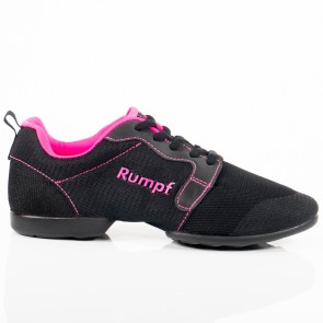 Rumpf Mojo RU1510 Unisex Danssneaker met Splitzool Zwart en Roze