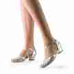 Werner Kern Murielle lage dansschoenen voor dames met zilver kleurtje ballroom