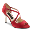 Nueva Epoca Flavia rood suede 8 cm hak Nueva Epoca Flavia rood suede 8 cm hak