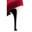 Nueva Epoca Flavia Dansschoenen voor Dames rood suede met zilveren hak van leer Nueva Epoca Flavia Dansschoenen voor Dames rood suede met zilveren hak van leer
