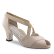 Werner Kern Kelly dansschoenen voor dames met Elastische Kruisbanden - Beige Leer Werner Kern Kelly dansschoenen voor dames met Elastische Kruisbanden - Beige Leer