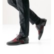 Werner Kern 28053 Firenze zwart rood vino dansschoenen voor heren ballroom veters  Werner Kern 28053 Firenze zwart rood vino dansschoenen voor heren ballroom veters