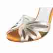 Anna Kern 840-75 Charlene open neus met zwart gaas dames dansschoenen platinum