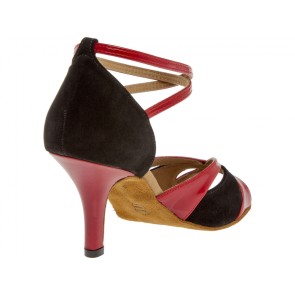 Diamant 141-058-400 salsa schoenen voor dames rood zwart