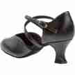 Diamant 113-009-034 dansschoenen voor dames zwart flare hak 