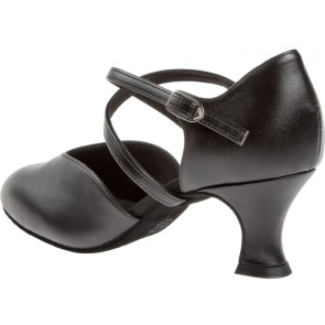 Diamant 113-009-034 dansschoenen voor dames zwart flare hak 