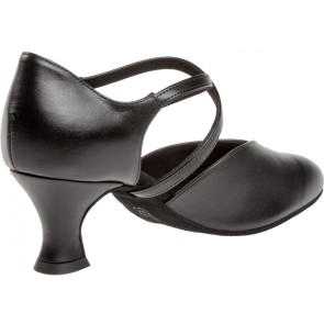 Diamant 113-009-034 dansschoenen voor dames zwart gekruisde bandjes 