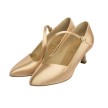Supadance 1021 ballroomschoenen goud satijn bandje over wreef 