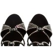 Supadance 1082 dames dansschoenen glitter bandjes zwart open neus  Supadance 1082 dames dansschoenen glitter bandjes zwart open neus