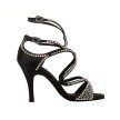 Supadance 1082 dames dansschoenen glitter bandjes zwart zijkant  Supadance 1082 dames dansschoenen glitter bandjes zwart zijkant
