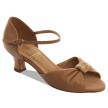 Supadance 1569 dames dansschoenen leren strik beige