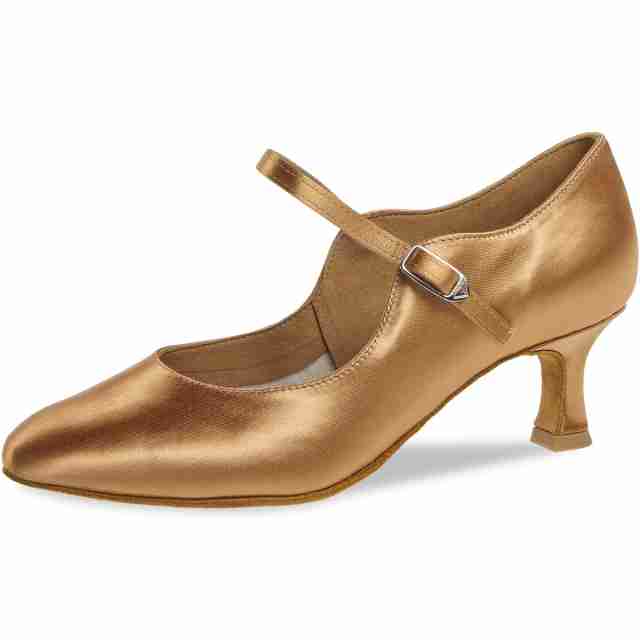 Diamant 050-106-087 ballroomschoenen voor dames brons satijn 