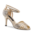 Nueva Epoca Scarlet Dansschoen Dames goud leer 6 cm hak Nueva Epoca Scarlet Dansschoen Dames goud leer 6 cm hak
