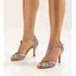 Anna Kern 870-75 Elodie dames dansschoenen roze meerkleurige glitters t-bandje dunne hak