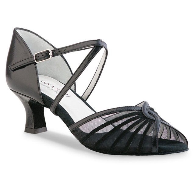 Anna Kern 624-50 zwarte dansschoenen lage hak