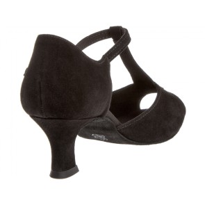 Diamant 010-064-101 dames latin schoenen lage flare hak bandje over wreef 
