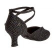 Diamant 105-068-155 dames ballroomschoenen zwart glitter flare hak  Diamant 105-068-155 dames ballroomschoenen zwart glitter flare hak