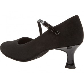 Diamant 174-106-008 dames ballroomschoenen zwart dichte teen 