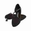 Diamant 174-106-008 dames ballroomschoenen zwart glitter bandje over wreef 