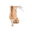 Portdance PD804 net 5 cm camel dansschoenen met rits Portdance PD804 net 5 cm camel dansschoenen met rits