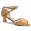 Dansschoenen Brons Satijn voor Latin en Salsa voor Dames met Hak 5 cm merk Anna Kern 610-50 Dansschoenen Brons Satijn voor Latin en Salsa voor Dames met Hak 5 cm merk Anna Kern 610-50