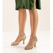 Anna Kern 750-60 Lisette dansschoenen dames glitter goud 6 centimeter flare hak Anna Kern 750-60 Lisette dansschoenen dames glitter goud 6 centimeter flare hak