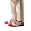 Werner Kern 28051 bergamo vintage dansschoen heren rood wit stijldansen en swing